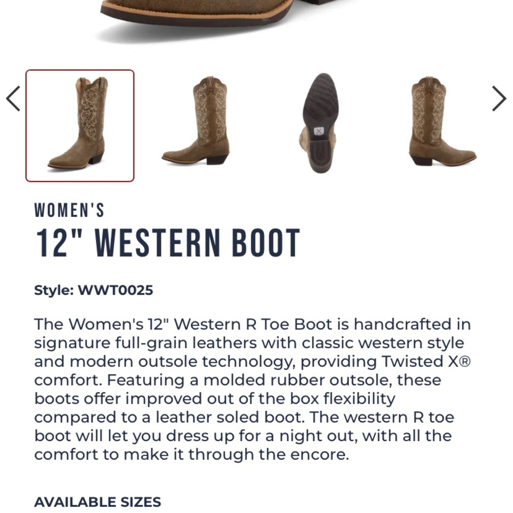 Twisted X Tan Heeled Boots - Picture 3 of 15